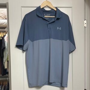 Under Armour Men's Two-Tone Blue Polo Shirt